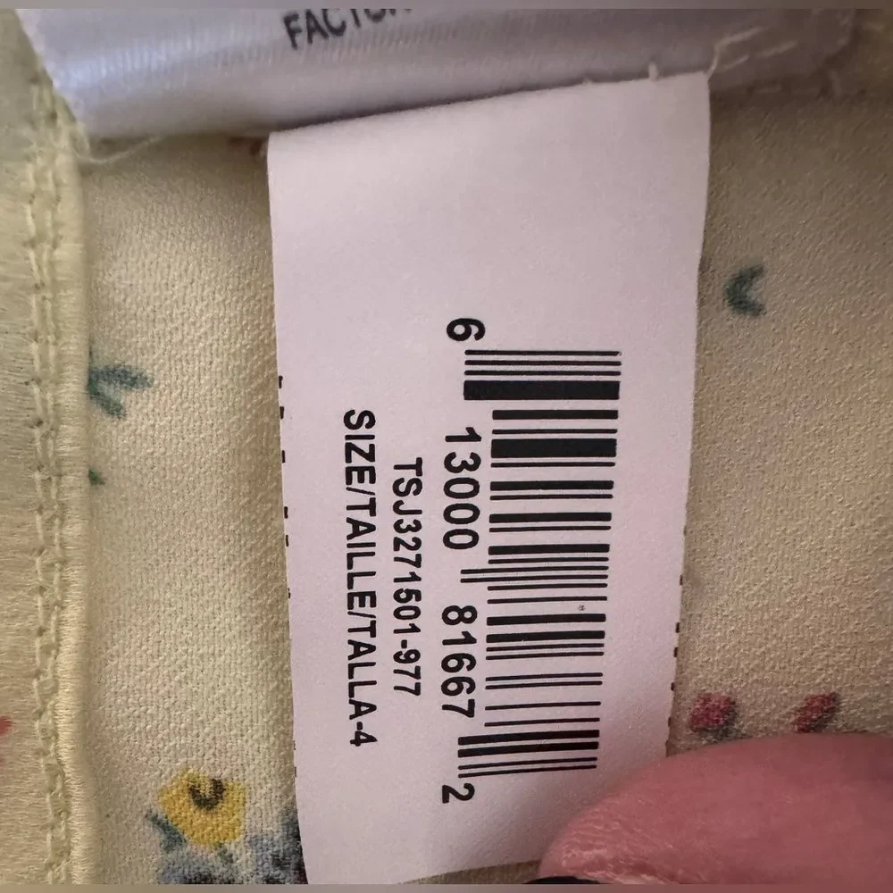 BCBG Max Azria Butter Yellow Floral Slit Skirt Sz 4 | Coquette Soft Girl Slip